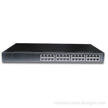 19-inch PoE Midspan Hub with 16-port 10/100Mbps Injectors